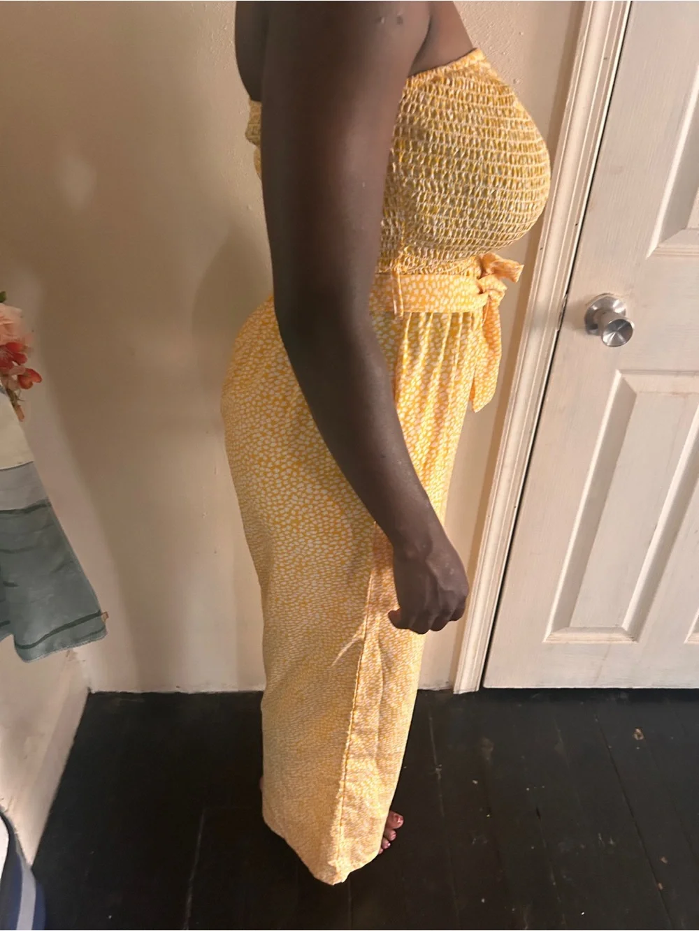SHEIN Girls Yellow Micro Dot Pajama Bottoms